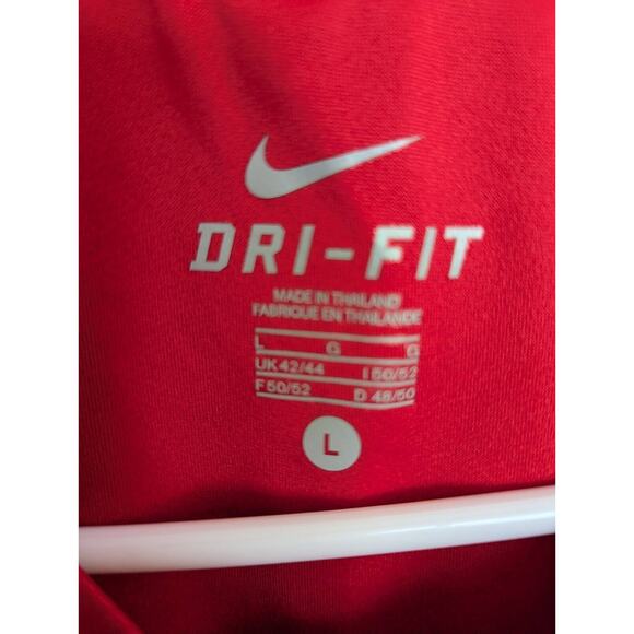 Nike for Men Dri-Fit T-Shirt Short Sleeve Athletic Red Size Large - Picture 3 of 3
